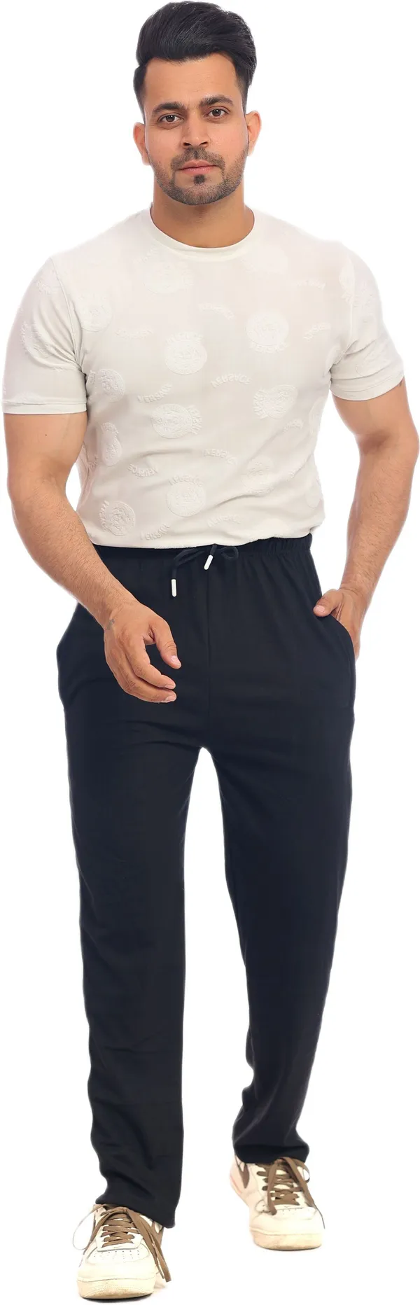 SKYBEN_Solid_Men_Navy_Blue_Track_Pants