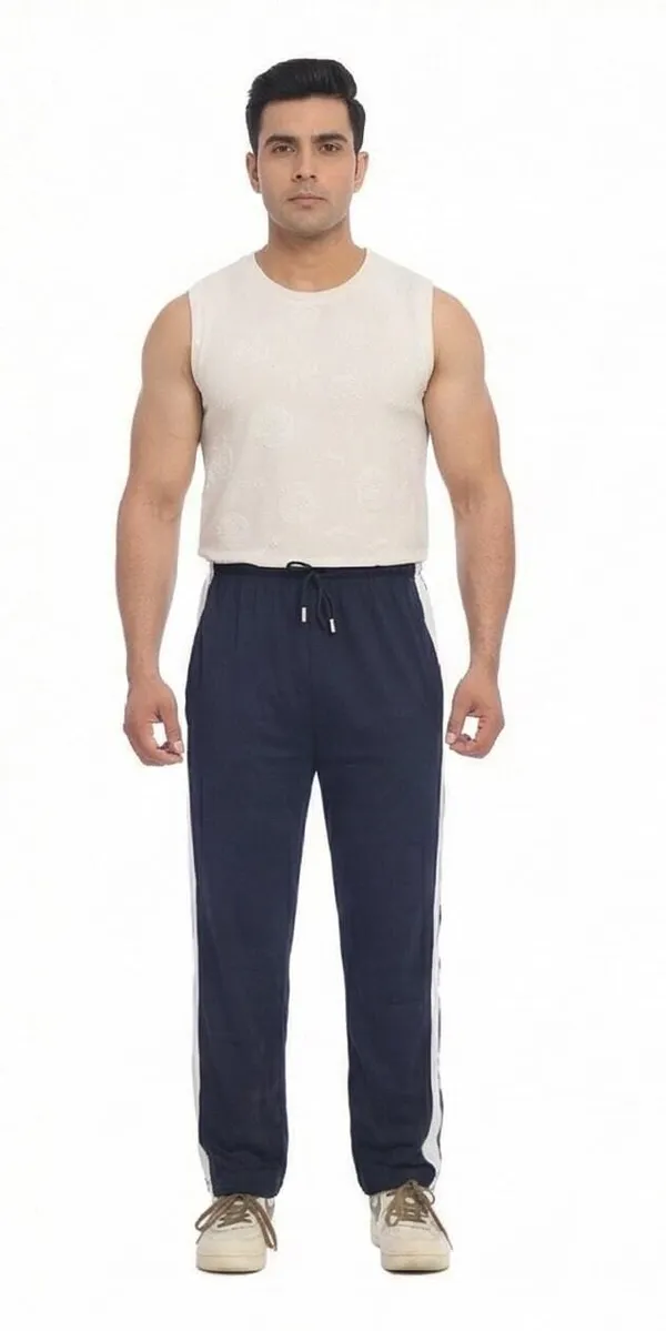 SKYBEN_Striped_Men_Dark_Blue_Track_Pants