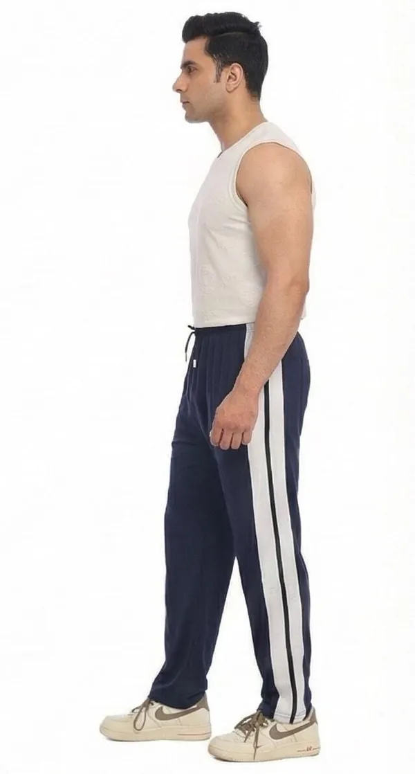 SKYBEN_Striped_Men_Dark_Blue_Track_Pants
