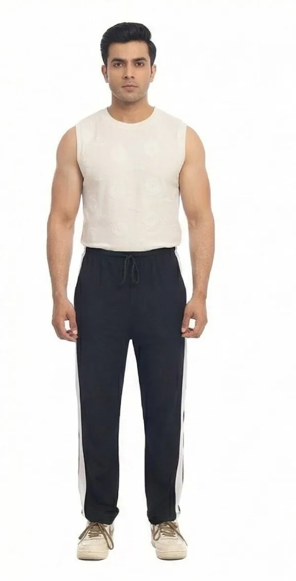 SKYBEN_Striped_Men_Dark_Blue_Track_Pants