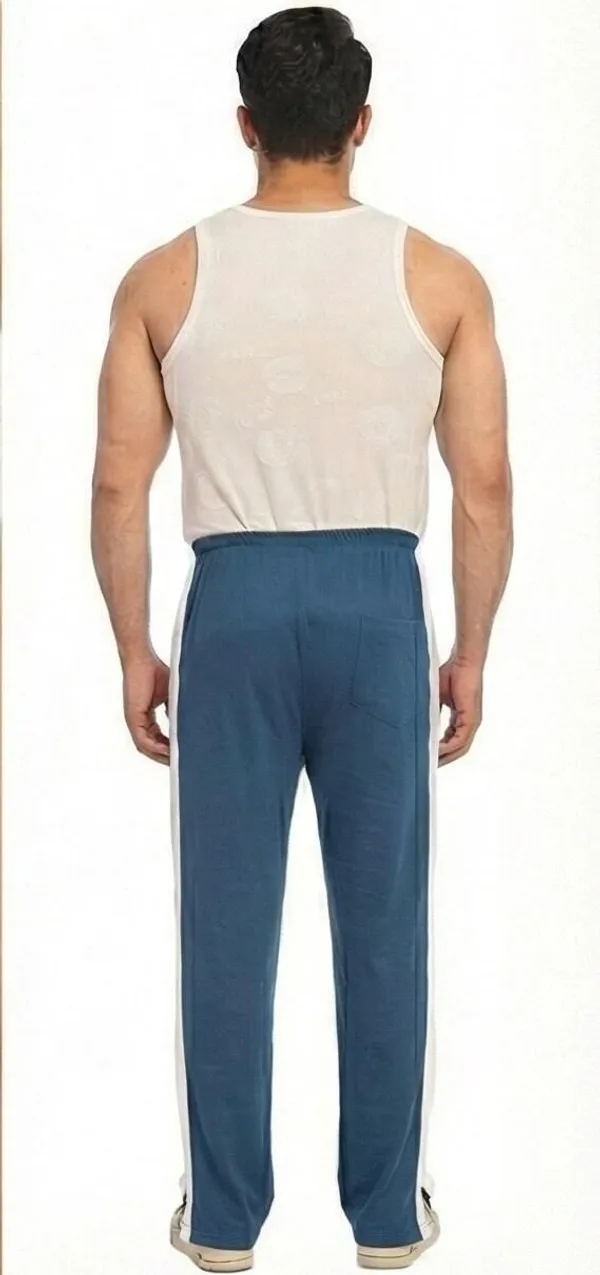 SKYBEN_Solid,_Striped_Men_Teal_Track_Pants