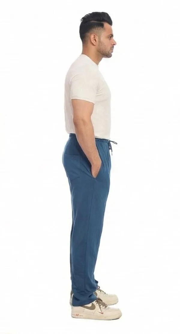 SKYBEN_Solid,_Striped_Men_Teal_Track_Pants