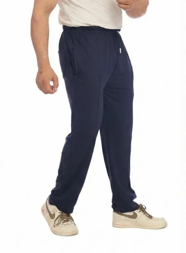 SKYBEN_Solid,_Striped_Men_Navy_Blue_Track_Pants