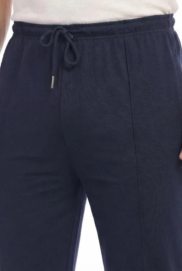 SKYBEN_Solid,_Striped_Men_Navy_Blue_Track_Pants