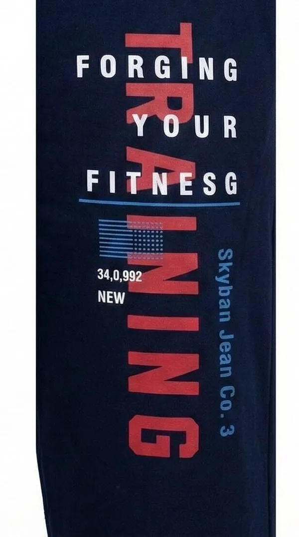 SKYBEN_Solid,_Printed,_Striped,_Graphic_Print_Men_Navy_Blue_Track_Pants