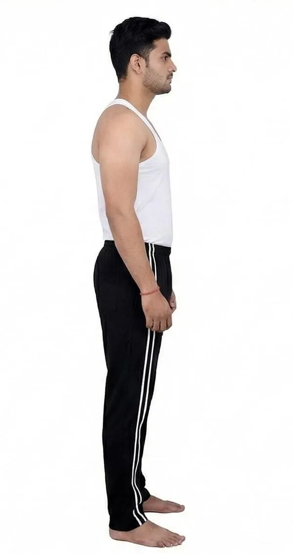 SKYBEN_Solid,_Printed,_Striped,_Graphic_Print_Men_Black_Track_Pants