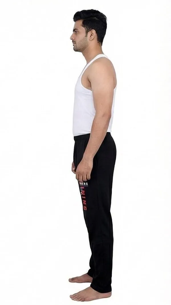 SKYBEN_Solid,_Printed,_Striped,_Graphic_Print_Men_Black_Track_Pants