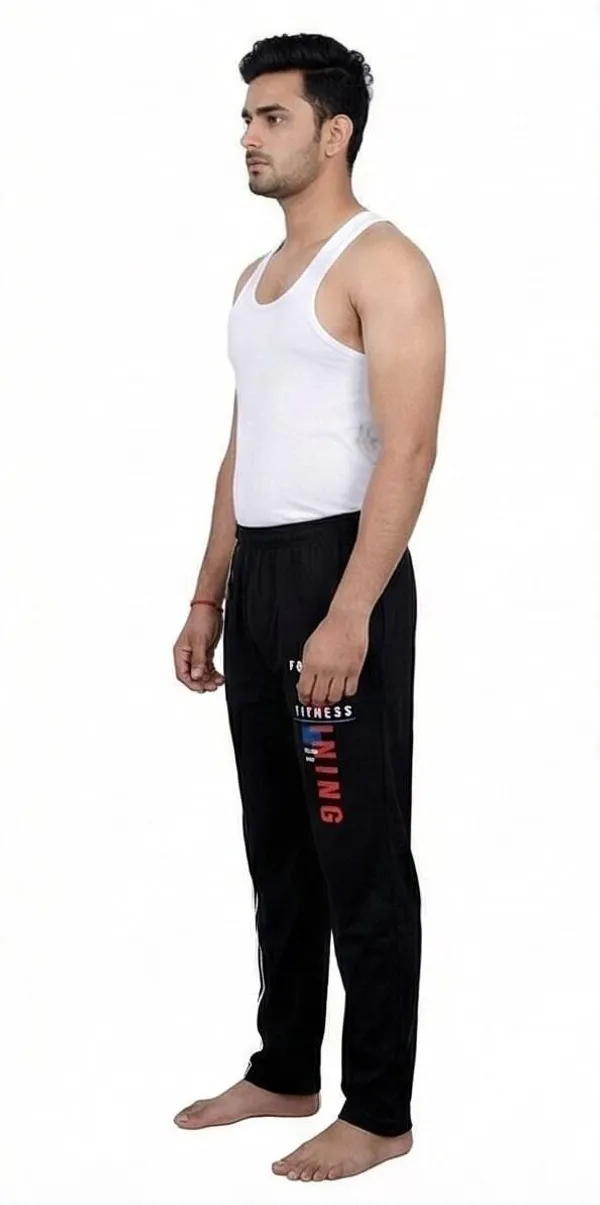 SKYBEN_Solid,_Printed,_Striped,_Graphic_Print_Men_Black_Track_Pants