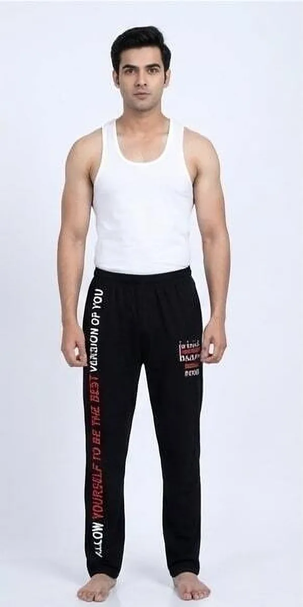 SKYBEN_Solid,_Printed,_Graphic_Print_Men_Black_Track_Pants