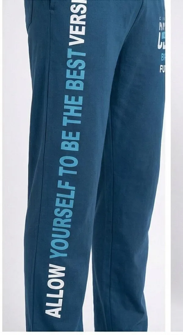 SKYBEN_Solid,_Printed,_Graphic_Print_Men_Teal_Blue_Track_Pants