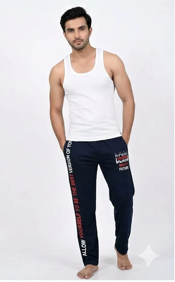 SKYBEN_Solid,_Printed,_Graphic_Print_Men_Blue_Track_Pants