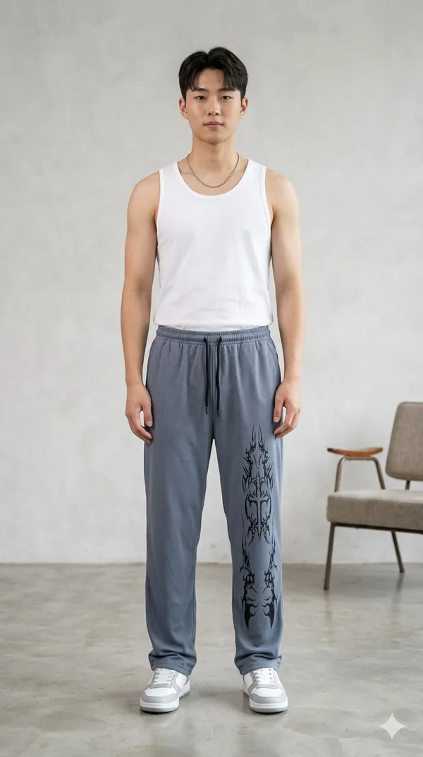 SKYBEN_Printed_Men_Grey_Track_Pants