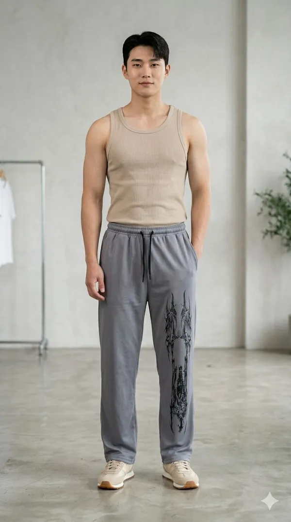 SKYBEN_Printed_Men_Grey_Track_Pants