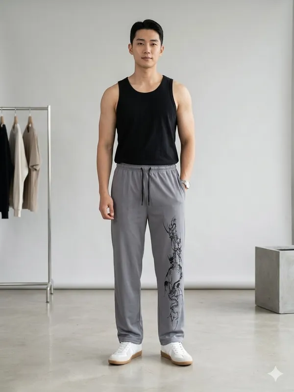SKYBEN_Printed_Men_Grey_Track_Pants