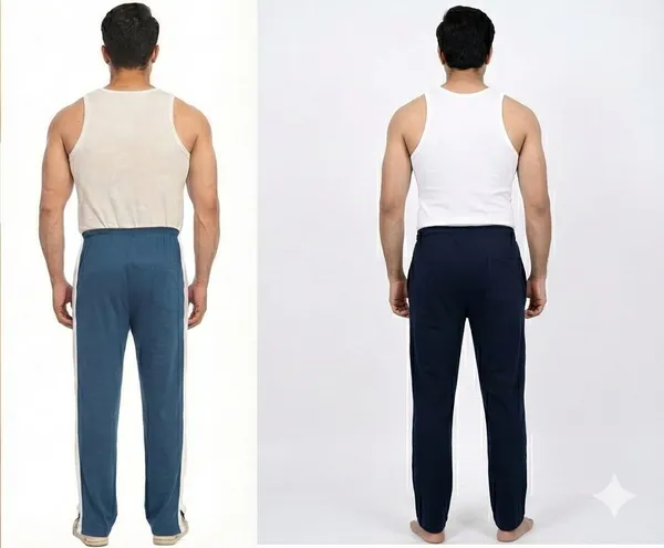 SKYBEN_Self_Design,_Printed_Men_Teal_Blue_And_Navy_Blue_Track_Pants