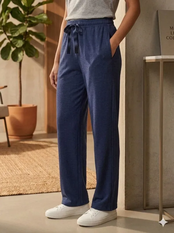 SKYBEN_Solid_Women_Navy_Blue_Track_Pants