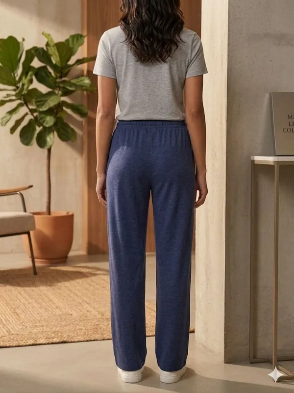 SKYBEN_Solid_Women_Navy_Blue_Track_Pants