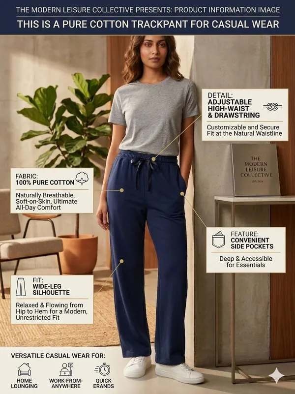 SKYBEN_Solid_Women_Navy_Blue_Track_Pants