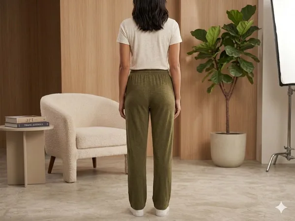 SKYBEN_Solid_Women_Olive_Green_Track_Pants