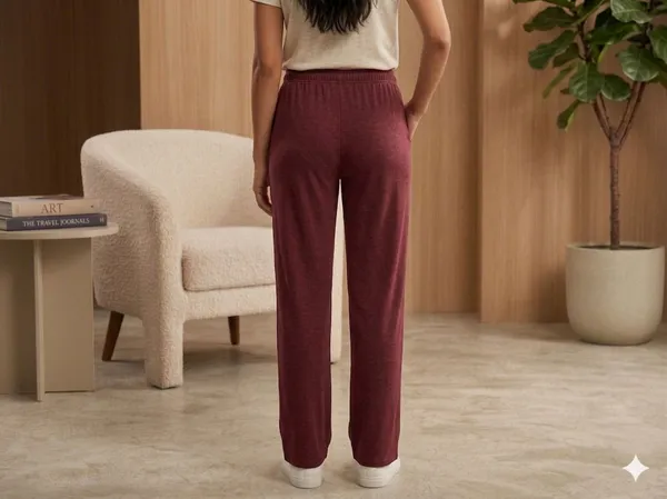 SKYBEN_Solid_Women_Maroon_Track_Pants