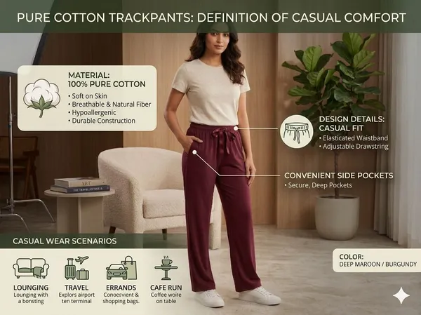 SKYBEN_Solid_Women_Maroon_Track_Pants