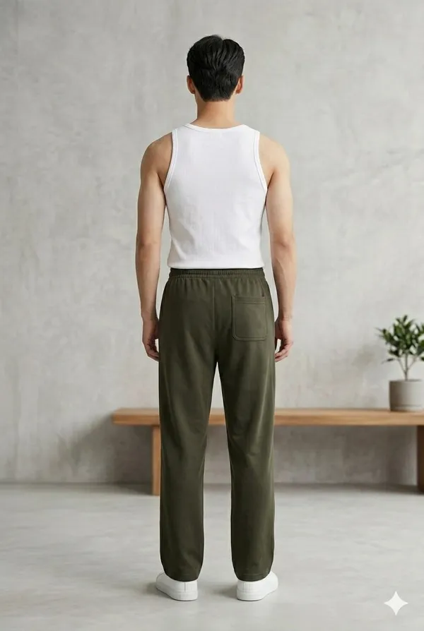 SKYBEN_Printed_Men_Olive_Green_Track_Pants