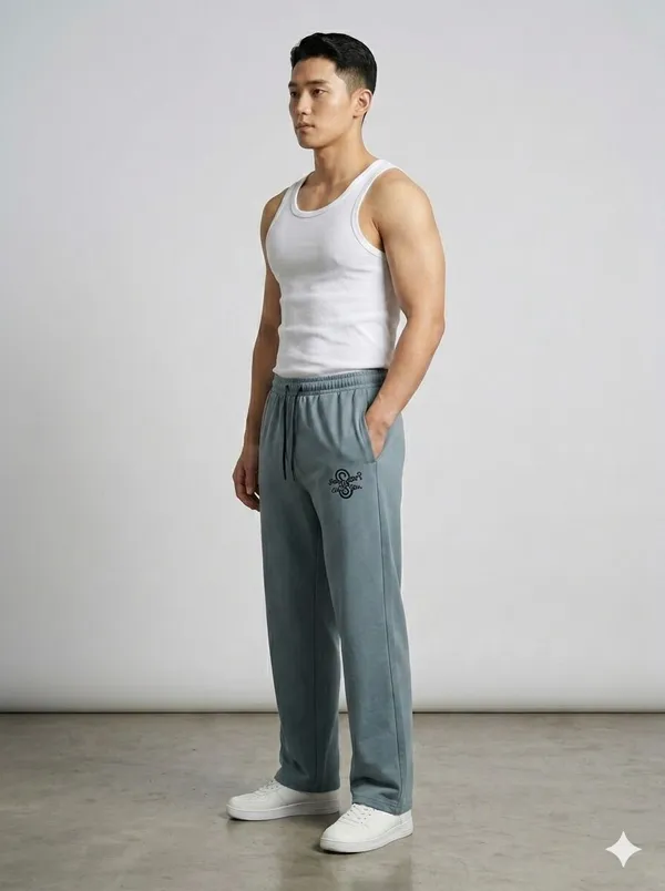 SKYBEN_Printed_Men_Green_Track_Pants