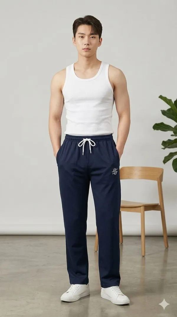 SKYBEN_Printed_Men_Navy_Blue_Track_Pants