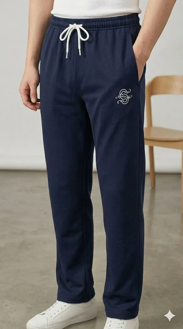 SKYBEN_Printed_Men_Navy_Blue_Track_Pants
