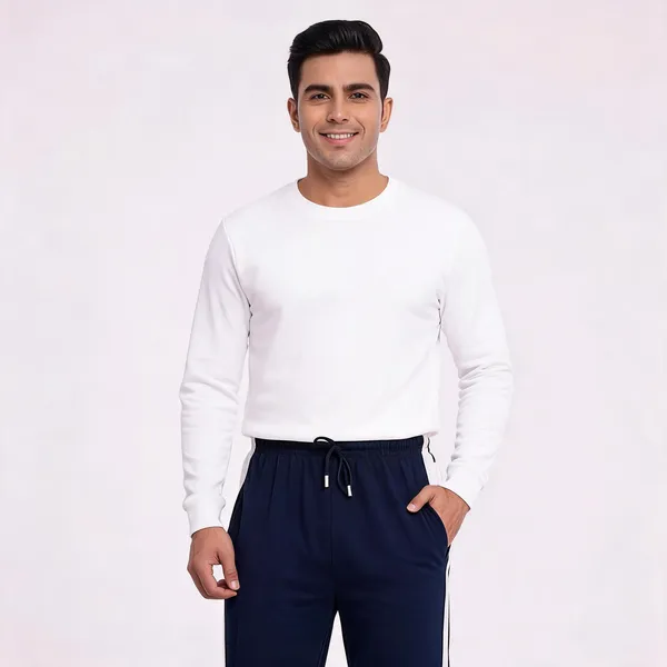 SKYBEN_Striped_Men_Dark_Blue_Track_Pants