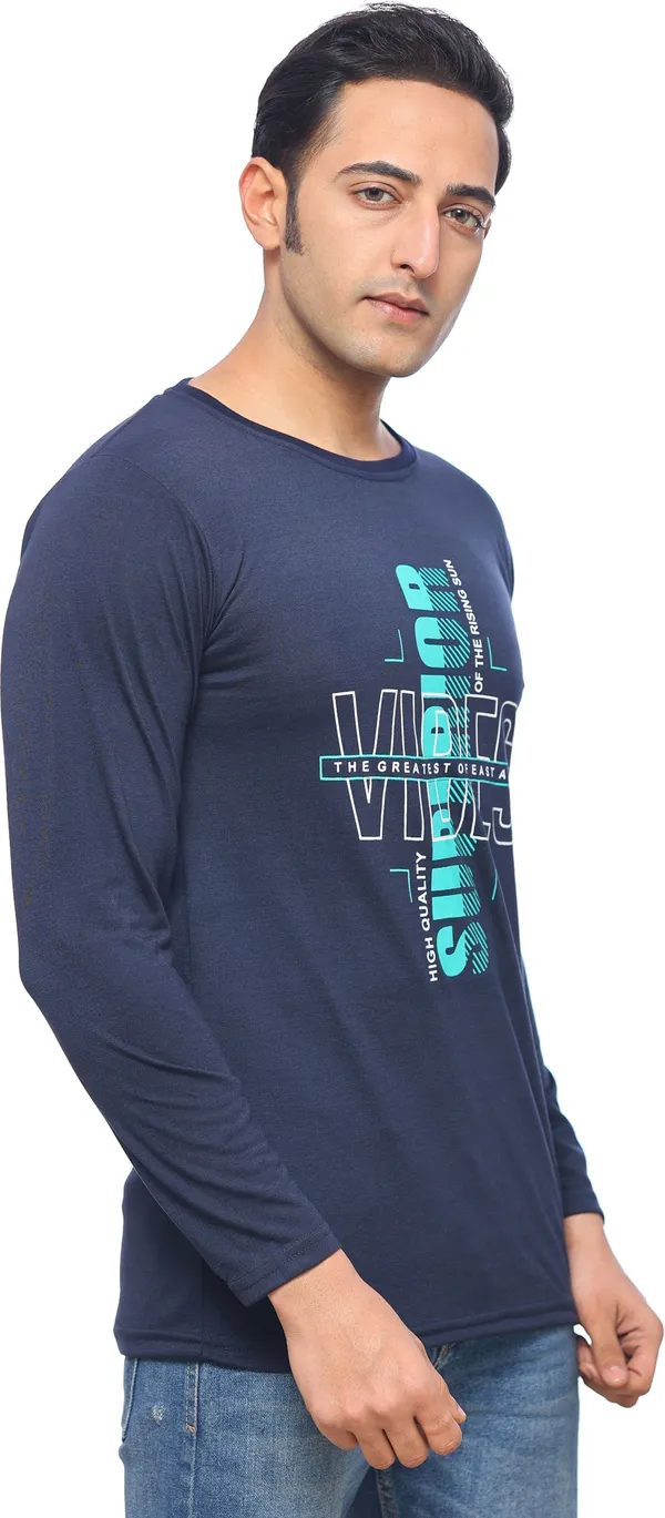 SKYBEN_Printed_Men_Round_Neck_Navy_Blue_T_Shirt