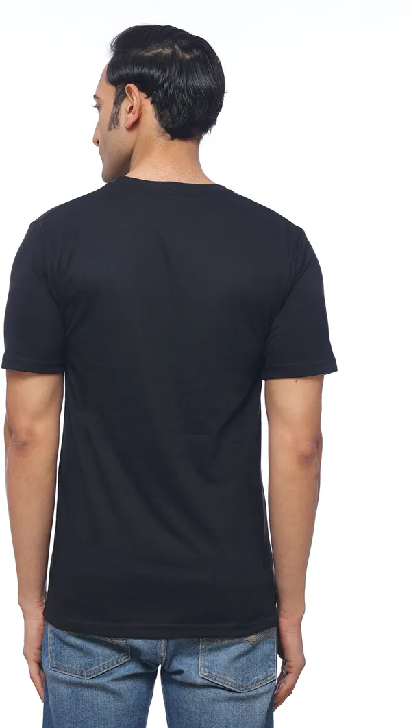 SKYBEN_Printed_Men_Round_Neck_Black_T_Shirt