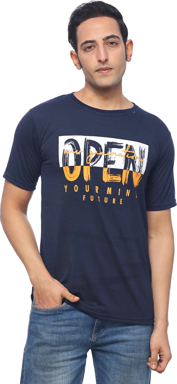 SKYBEN_Printed_Men_Round_Neck_Navy_Blue_T_Shirt