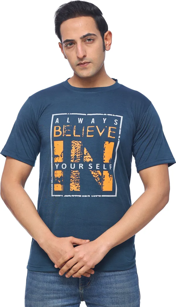 SKYBEN_Printed_Men_Round_Neck_Reversible_Blue_T_Shirt