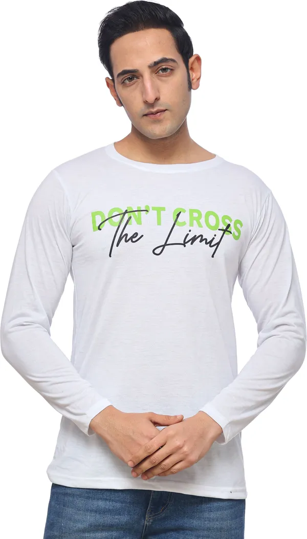 SKYBEN_Typography_Men_Round_Neck_White_T_Shirt
