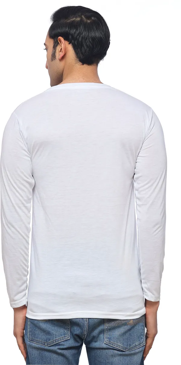 SKYBEN_Typography_Men_Round_Neck_White_T_Shirt
