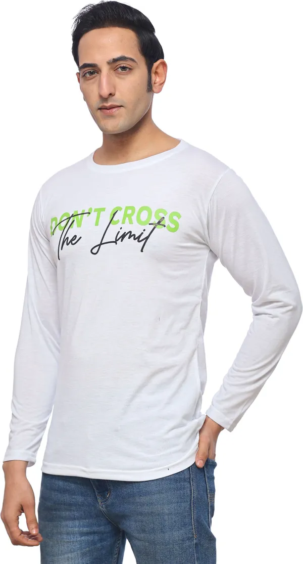 SKYBEN_Typography_Men_Round_Neck_White_T_Shirt