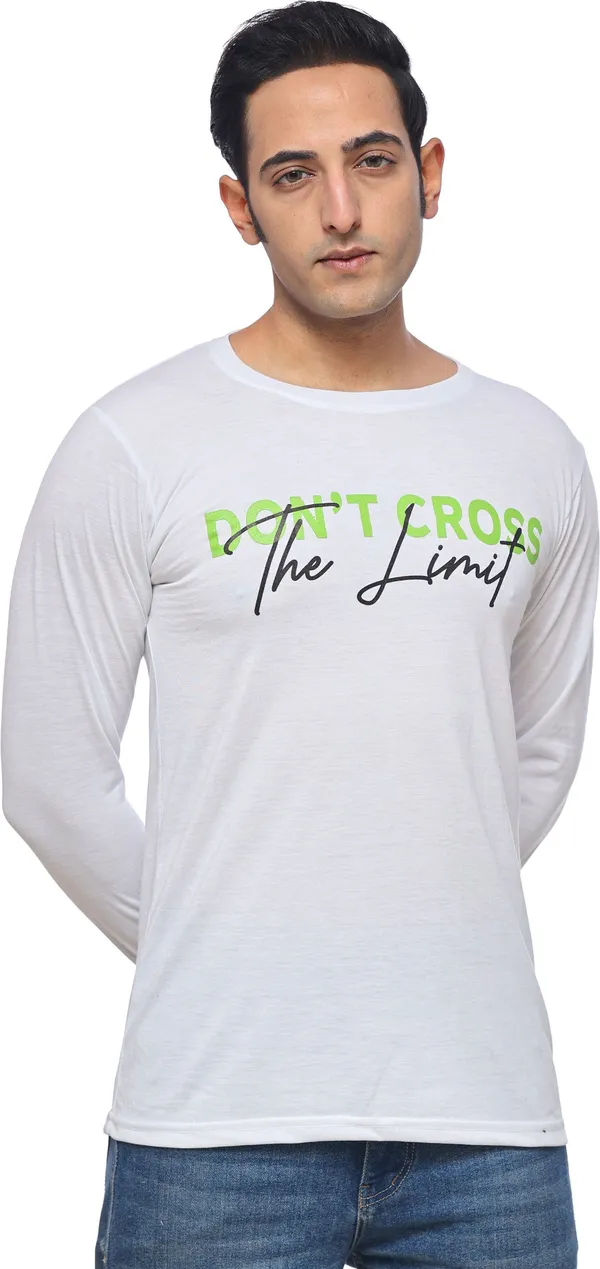 SKYBEN_Typography_Men_Round_Neck_White_T_Shirt