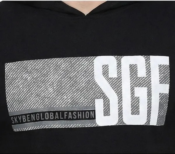 SKYBEN_Graphic_Print,_Typography_Men_Hooded_Neck_Black_T_Shirt
