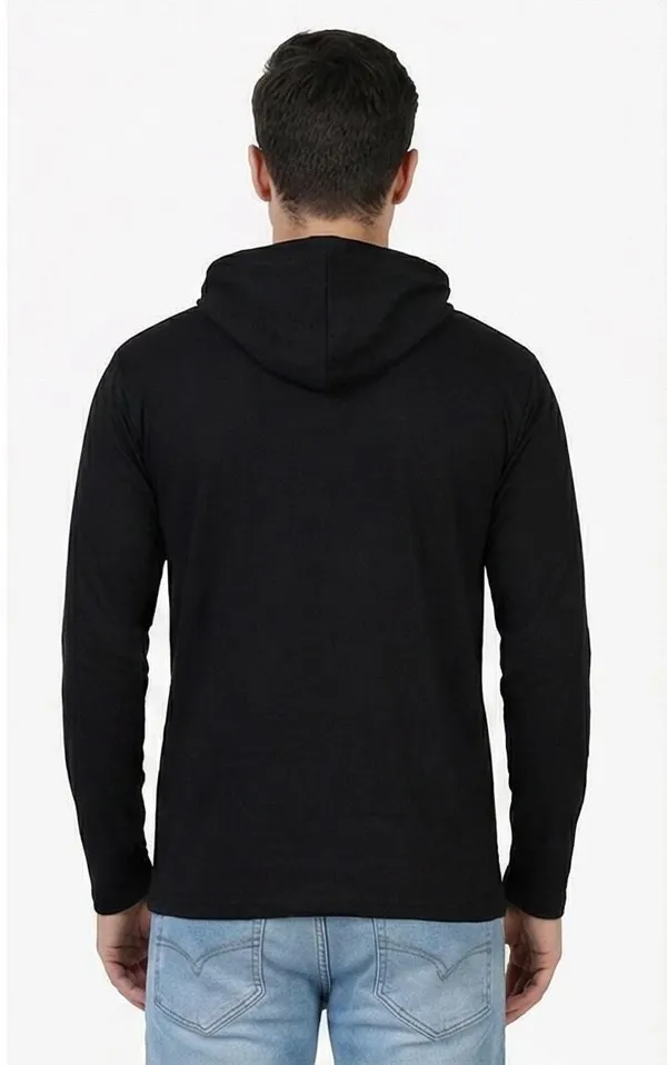 SKYBEN_Graphic_Print,_Typography_Men_Hooded_Neck_Black_T_Shirt