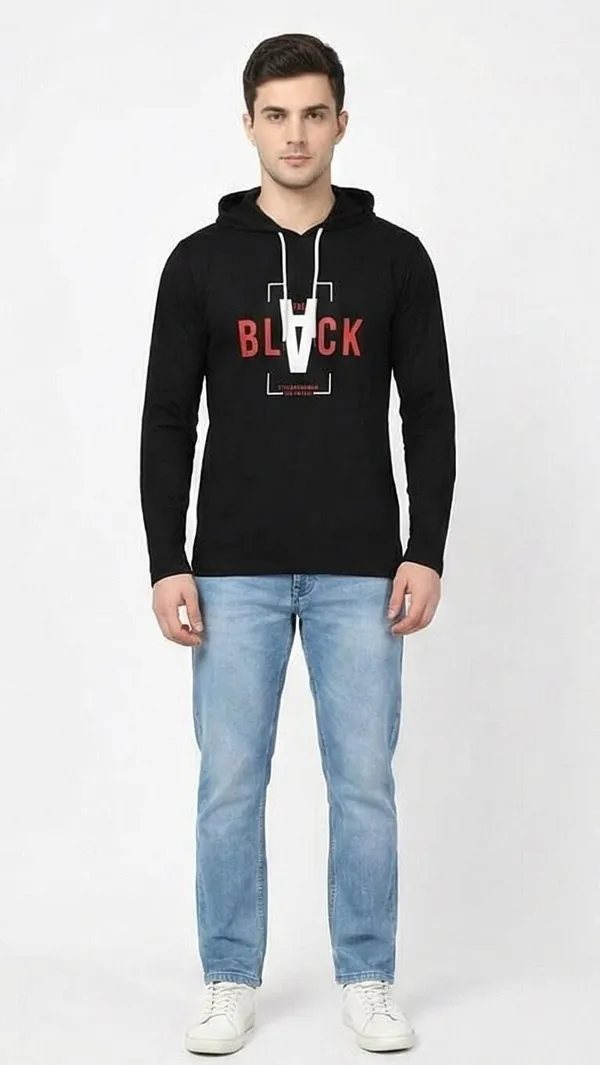 SKYBEN_Graphic_Print,_Typography_Men_Hooded_Neck_Black_T_Shirt