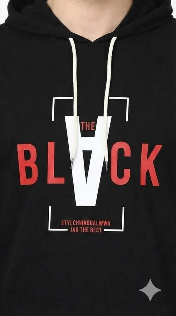 SKYBEN_Graphic_Print,_Typography_Men_Hooded_Neck_Black_T_Shirt