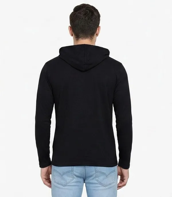 SKYBEN_Graphic_Print,_Typography_Men_Hooded_Neck_Black_T_Shirt