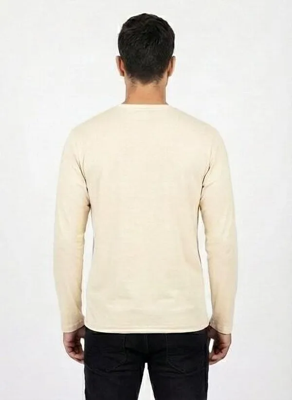 SKYBEN_Printed,_Geometric_Print,_Graphic_Print_Men_Round_Neck_Beige_T_Shirt