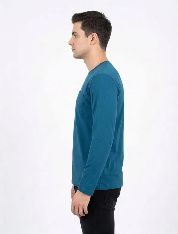 SKYBEN_Printed,_Geometric_Print,_Graphic_Print_Men_Round_Neck_Teal_T_Shirt