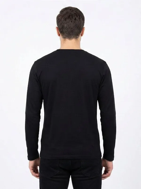 SKYBEN_Printed,_Geometric_Print,_Graphic_Print_Men_Round_Neck_Black_T_Shirt