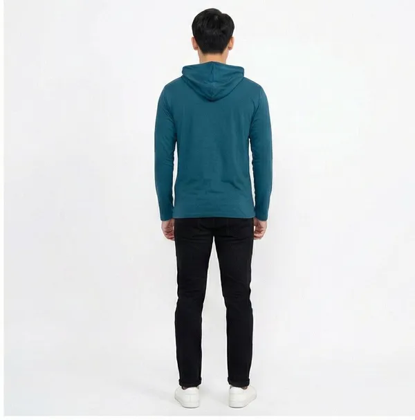 SKYBEN_Printed_Men_Hooded_Neck_Teal_T_Shirt