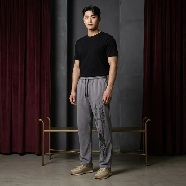 SKYBEN_Printed_Men_Grey_Track_Pants