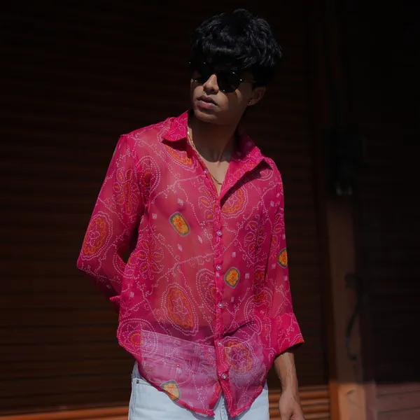 Pink_Chiffon_Bandage_Shirt