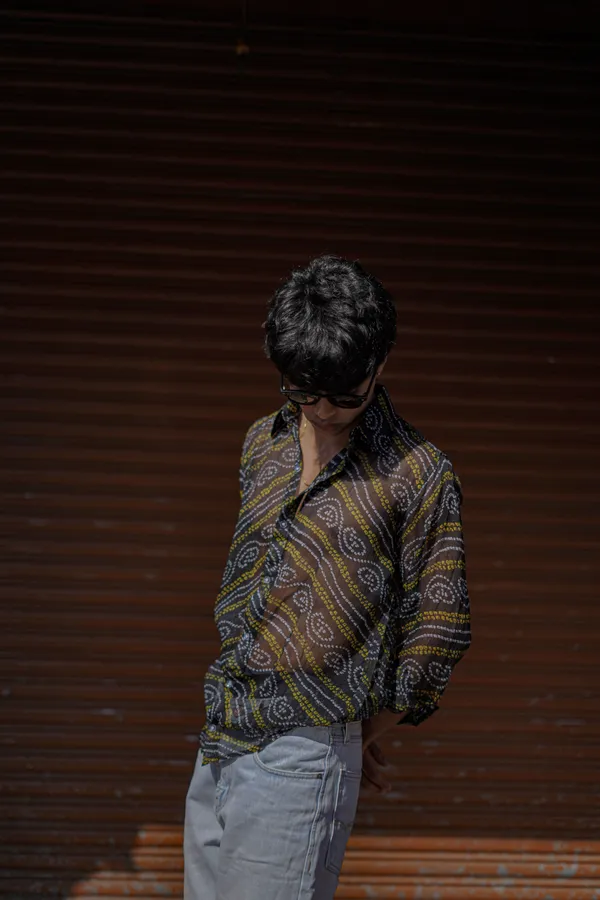 Black_Chiffon_Bandage_Shirt